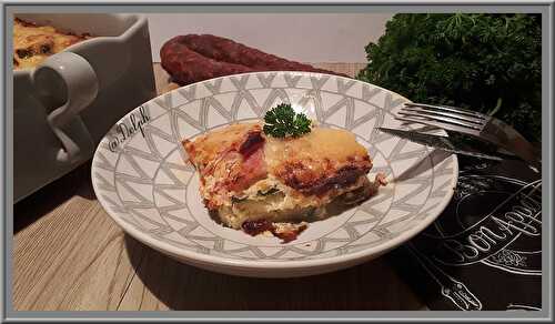 Clafoutis de courgettes au bacon et chorizo