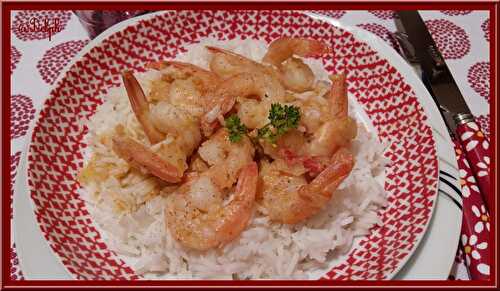 Crevettes au curry et coco