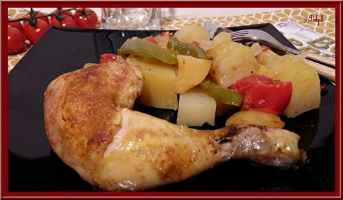 Cuisses de poulet rôti à l’huile d’argan et aux petits légumes