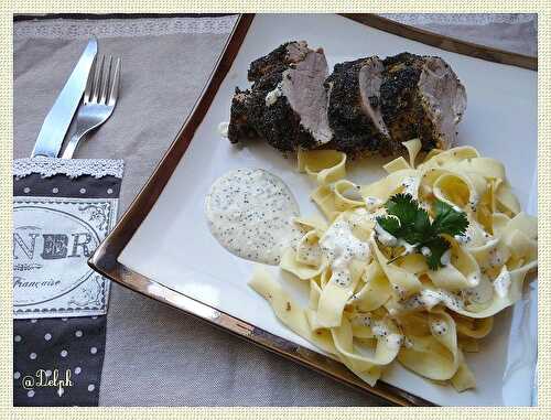 Filet mignon à la moutarde et graines de pavot