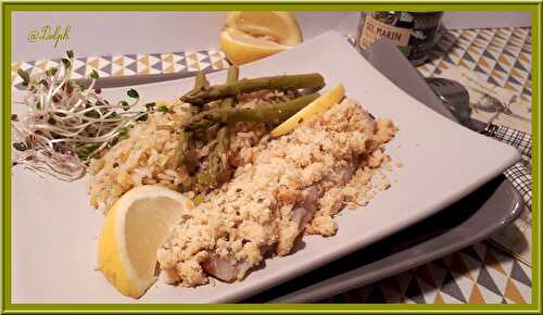 Filets de colin au crumble d’amandes