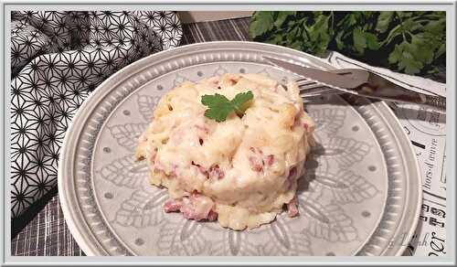 Gratin de macaroni à la carbonara