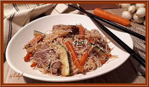 Japchae (Wok de vermicelles au boeuf)