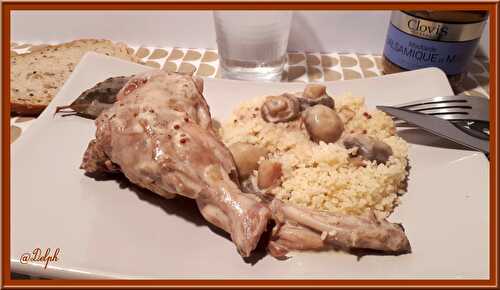 Lapin à la moutarde balsamique et miel