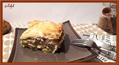 Lasagne aux poireaux et thon