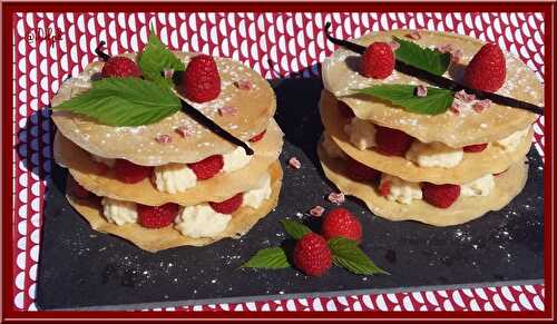 Mille-feuille revisité aux framboises