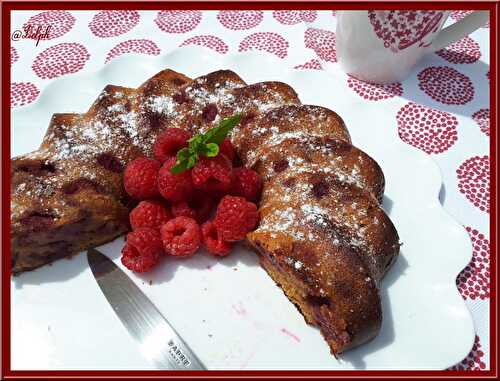 Moelleux amande chocolat blanc et framboises