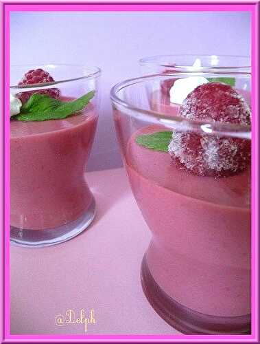 Mousse de framboises allégée