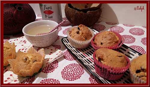 Muffins à la noix de coco et pépites de chocolat