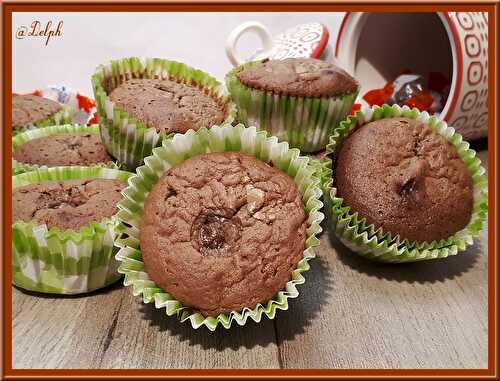 Muffins brownie au  chocolat et schokobons