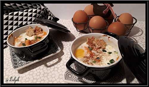 Oeuf cocotte au saumon fumé