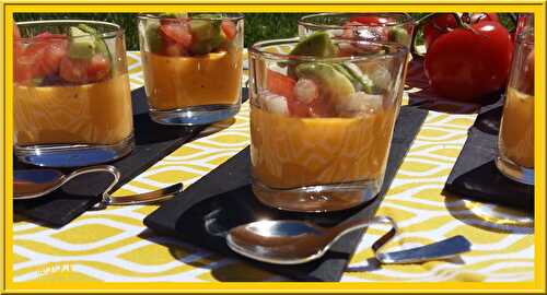 Panna cotta de tomate et sa salade