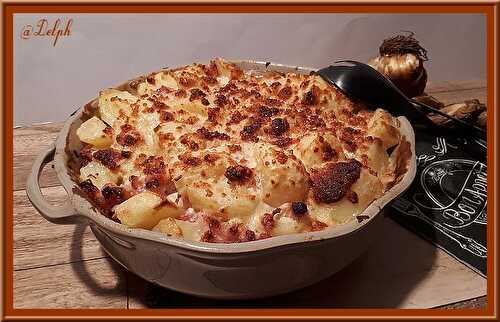 Pommes de terre gratinées façon carbonara