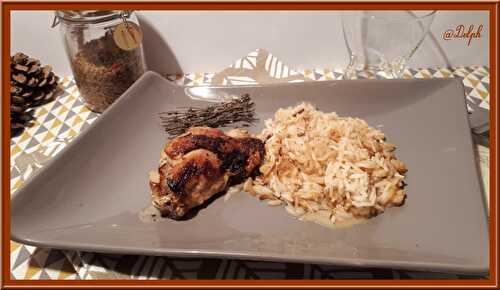 Poulet au four façon risotto