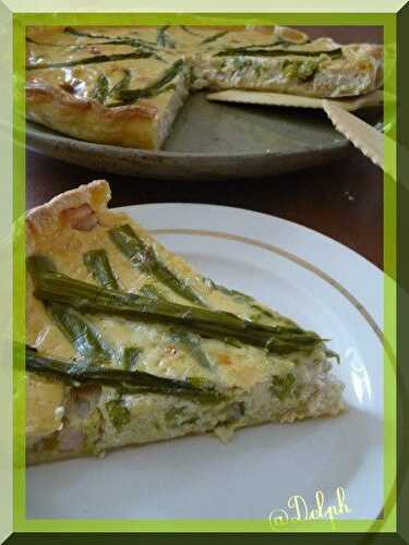 Quiche aux asperges et moutarde