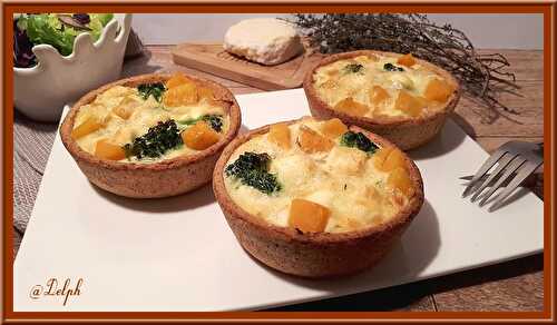 Quiche aux patates douces brocolis et Saint Marcellin