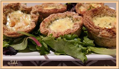 Quiche toast cups au saumon