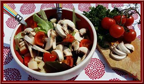 Salade de champignons au gruyère