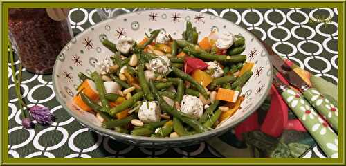 Salade de haricots verts et poivrons marinés