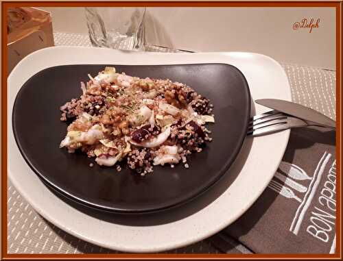 Salade de quinoa, betterave rouge et endive