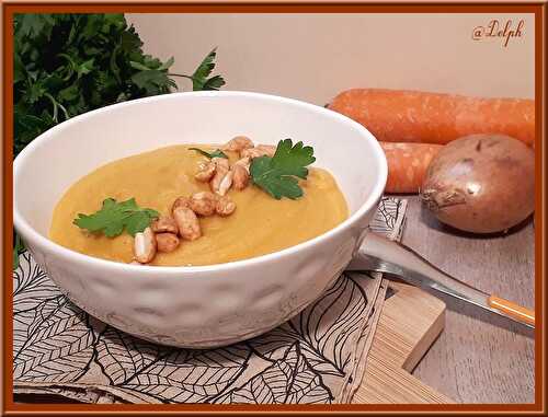 Soupe de carottes et cacahuètes