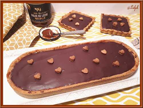 Tarte au dulce de leche et chocolat croquant