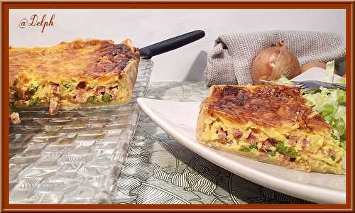 Tarte au jambon et petits pois