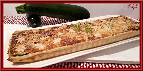 Tarte aux courgettes et poulet rôti
