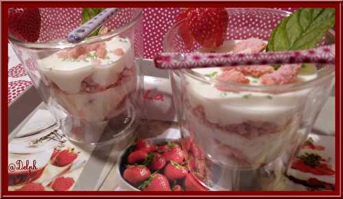 Verrine de fromage blanc et fraise