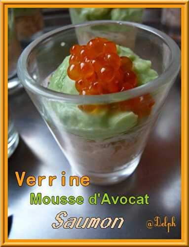 Verrine mousse d’avocat saumon