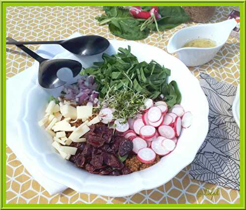 Buddha bowl de quinoa, oseille et radis