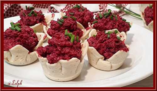 Bouchées de betteraves rouges au chèvre frais