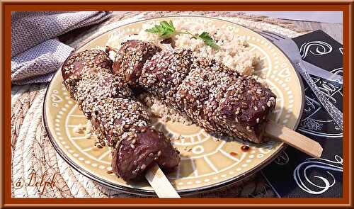 Brochettes de magret de canard