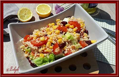 Salade de boulghour au maïs et haricots rouges