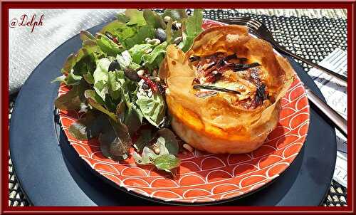 Clafoutis de légumes au chorizo et cheddar