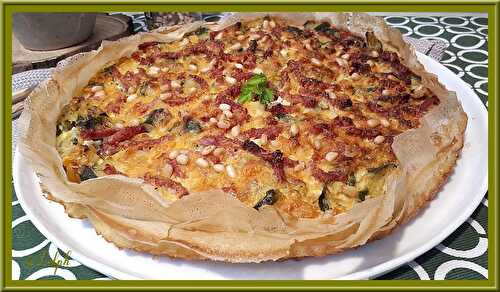 Quiche carotte, courgettes au bacon