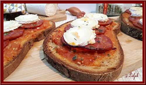 Tartines au chorizo et chèvre