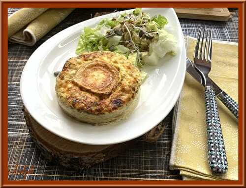 Clafoutis aux poireaux, lardons et chèvre