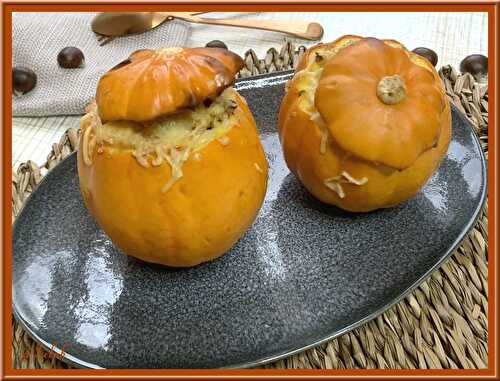 Courge farcie aux châtaignes et boulghour