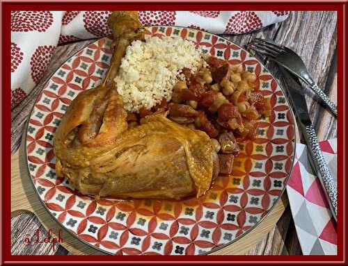 Cuisses de poulet aux pois chiches et tomates au Cookéo