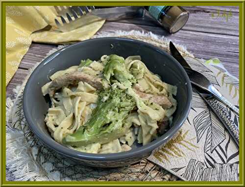 Tagliatelles au poulet et brocoli