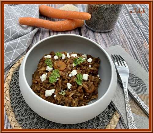 Lentilles et riz aux tomates et carotte