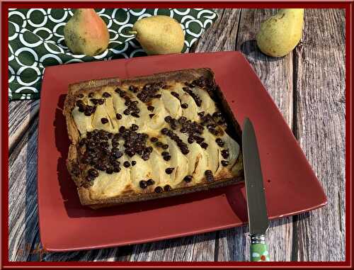 Tarte aux poires et pépites de chocolat