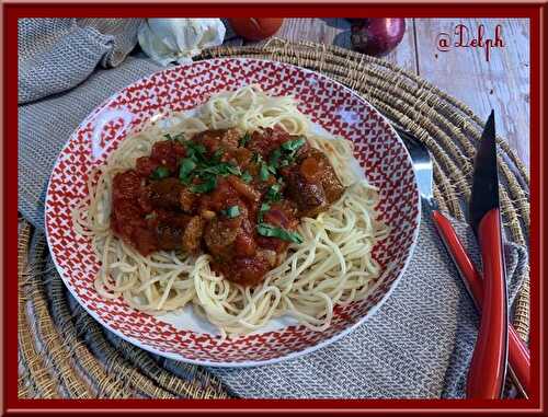 Capellini aux merguez et sauce tomate