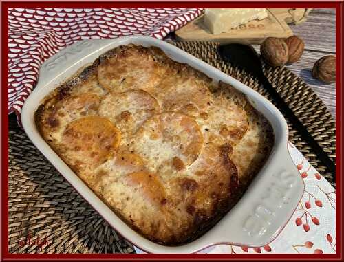 Gratin de patate douce aux noix et parmesan