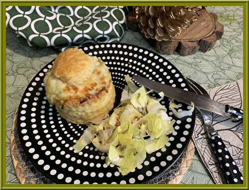 Vol au vent aux poireaux et saumon