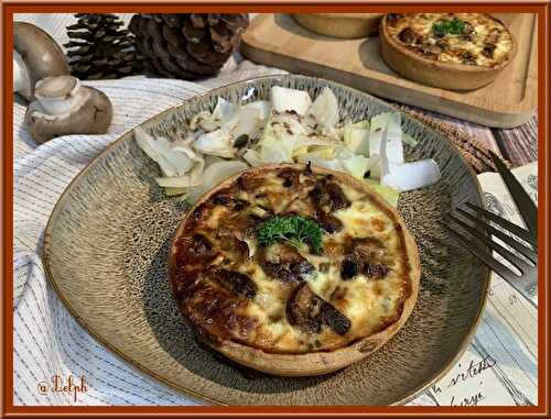 Quiches aux champignons et châtaignes