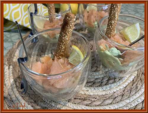 Verrine de saumon et d’avocat