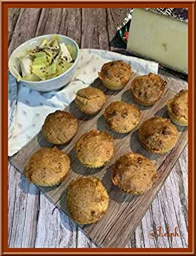 Muffins à la polenta, au comté et aux oignons