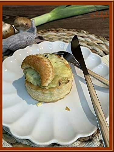 Vol au vent aux poireaux et noix de pétoncle